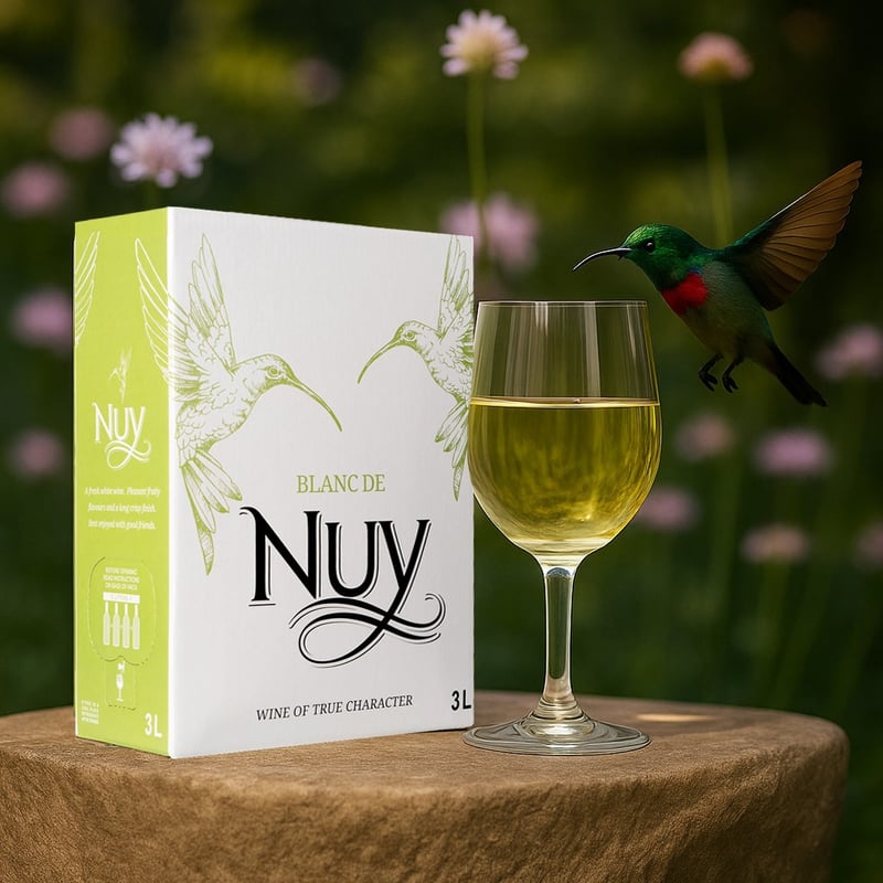 The bird's out of the box - Signature 'Suikerbekkie' brings life to new Blanc de Nuy 3-litre