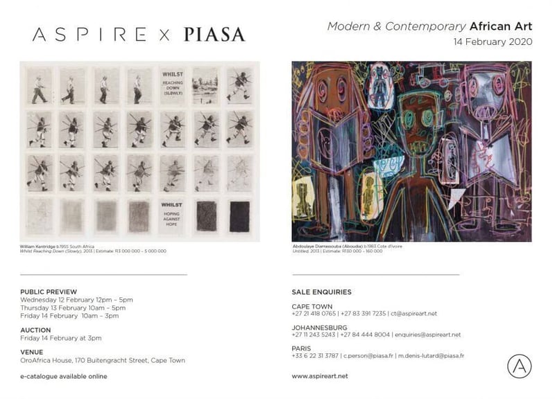 Major Auction of Modern & Contemporary African Art | ASPIRE X PIASA | 14 February 2020
