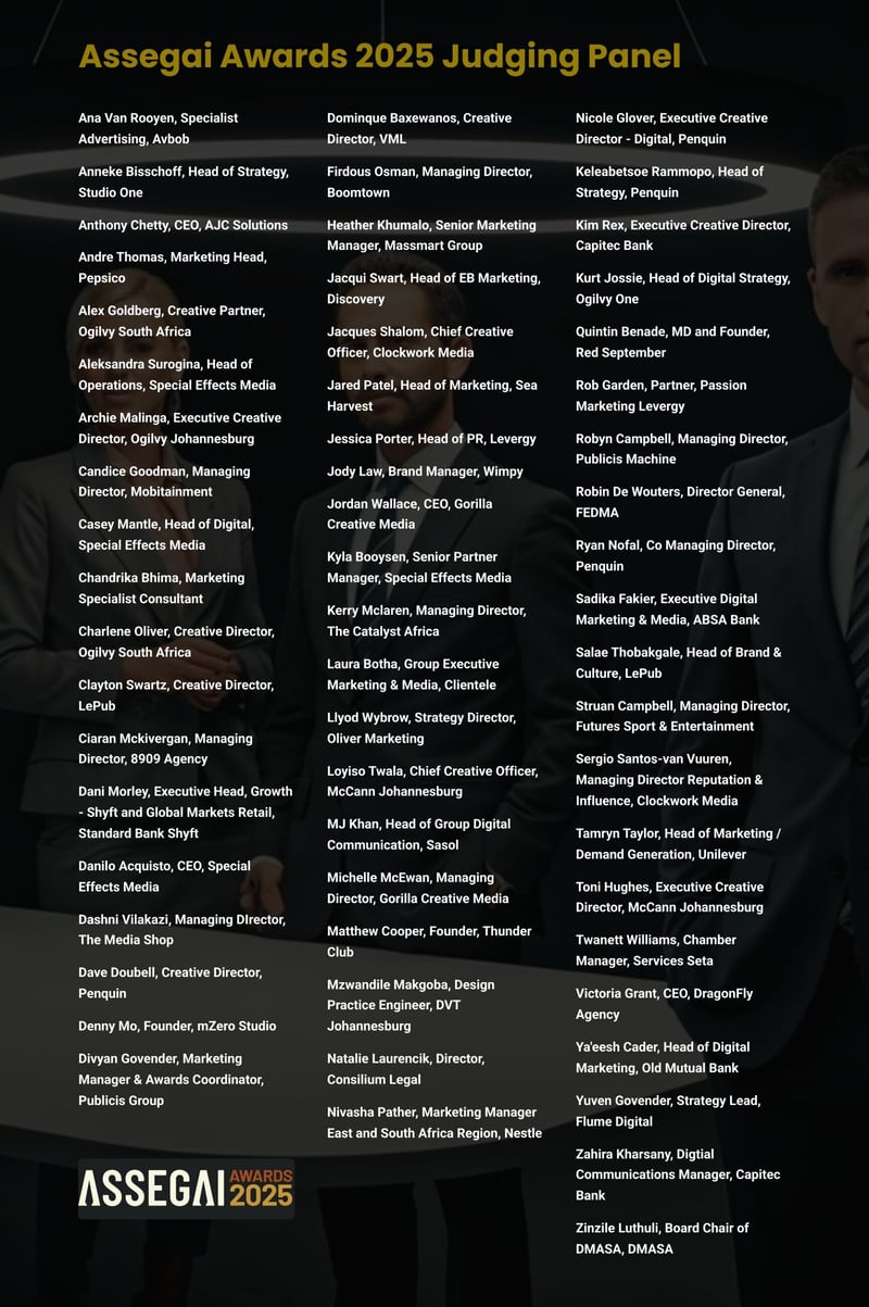 Introducing the 2025 Assegai Awards Judging Panel