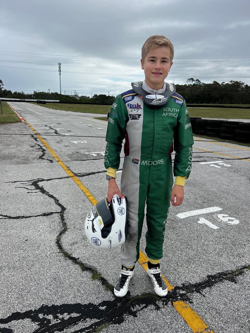 Young Joshua Moore revs up South Africa's racing circuit