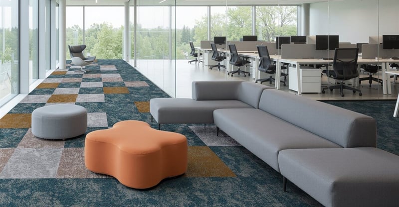 Terranova Modular Tiles Define Distinct Work Zones With Colour Pattern And Acoustic Benefits
