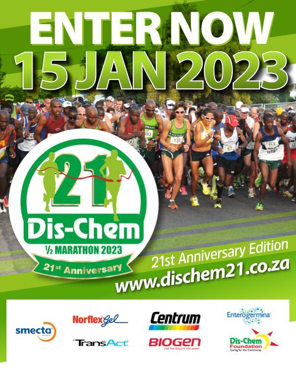 21st Dis-Chem Half Marathon & Centrum 5km Dash Fun Run - Entries Open