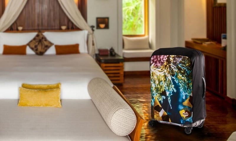 Unique, uplifting luggage covers brought to you by Uzwelo Bags in partnership with Samsonite