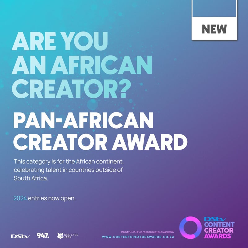 Content Creators From Around Africa Can Now Enter The 2024 DStv Content Creator Awards