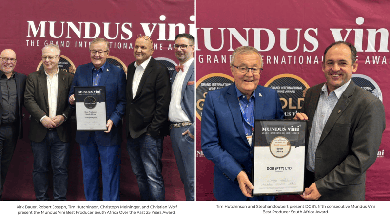 DGB Awarded Best South African Wine Producer Over the Past 25 Years