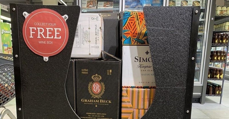 Pick N Pay Liquor Transforms Recycled Juice Packs Into Wine Box Stands