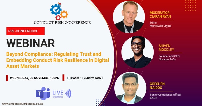 Road to Conduct Risk 2026 - Pre-Conference Webinar on Conduct Risk in Digital Asset Markets