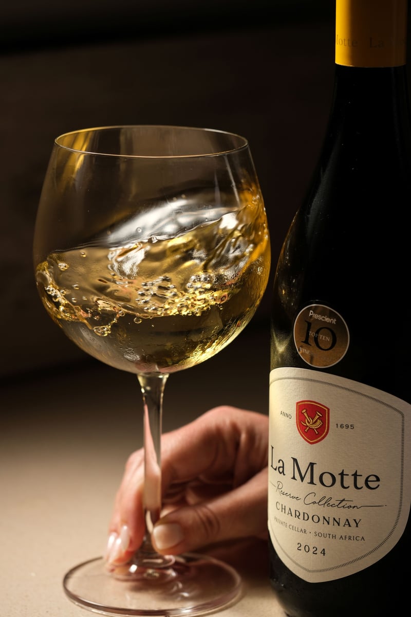 The enchantment of the slow swirl of La Motte Chardonnay