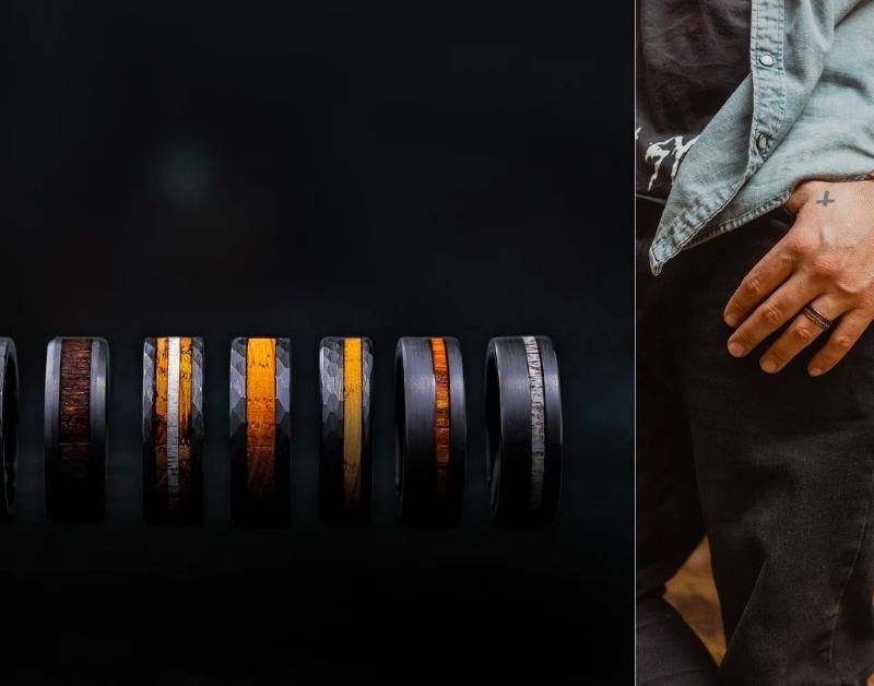 Wedding Rings for Him from Touchwood. A to Z Black Novemeber 2022 ListMEN’S WEDDING RINGS