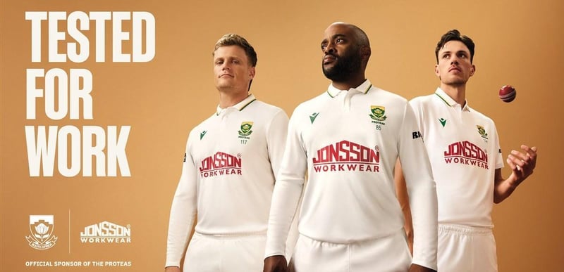 Jonsson Workwear named first Proteas Test front-of-shirt sponsor since 2020 ahead of World Championship defence