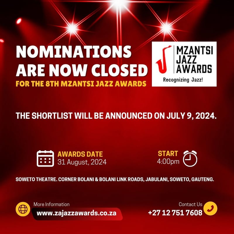 8th Mzantsi Jazz Awards | Nominations Are Now Closed!