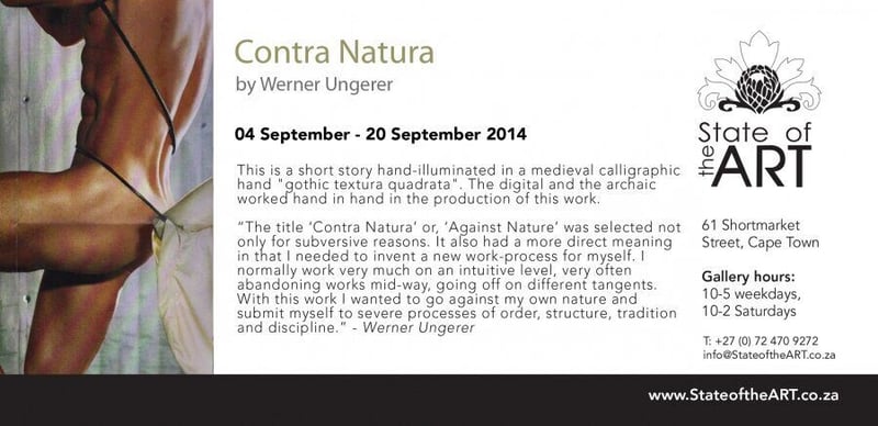 Contra Natura | (Against Nature) by Werner Ungerer at StateoftheART