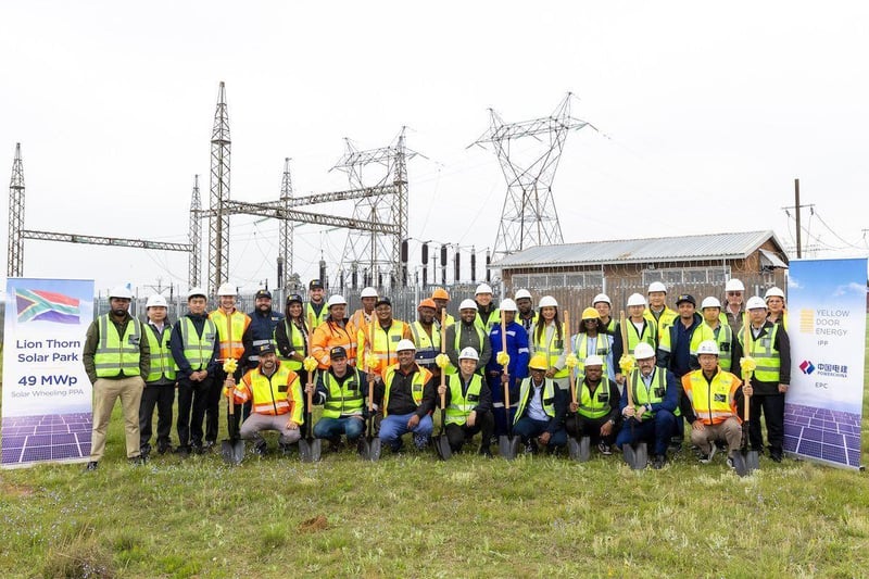 Yellow Door Energy Breaks Ground on 49 MWp Lion Thorn Solar Park Near Leeudoringstad, South Africa, with PowerChina EPC and PPAs Secured by PPC and PowerX