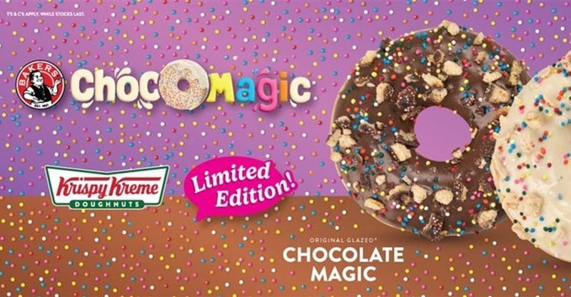 Krispy Kreme And Bakers Choc O Magic Unite For Limited Edition Nostalgic Treat