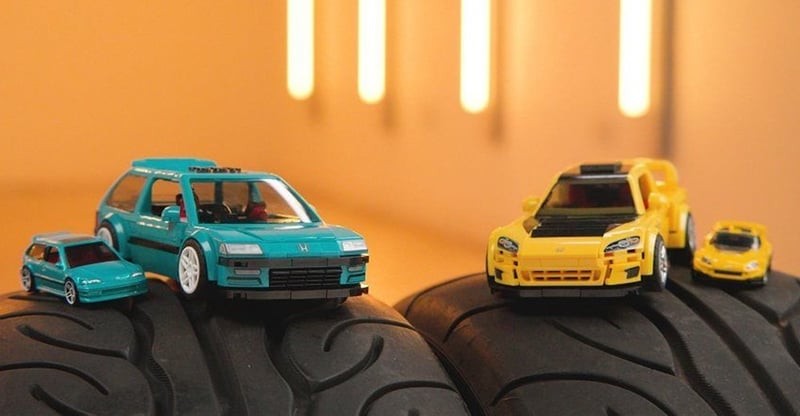 Mattel Brick Shop Celebrates Honda Performance With Buildable Hot Wheels Civic And S2000