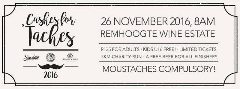 Cashes for 'Taches 5km Charity Fun Run in Stellenbosch