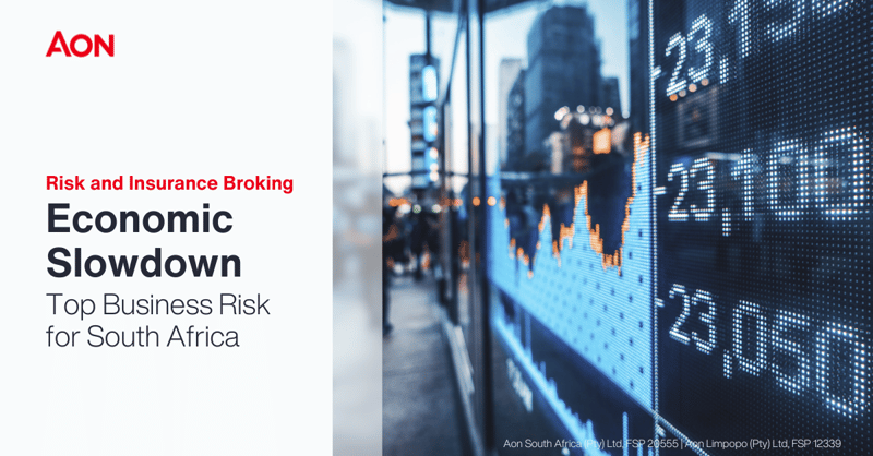 Economic Slowdown Remains Top Business Risk for South Africa, Aon's Global Study Finds