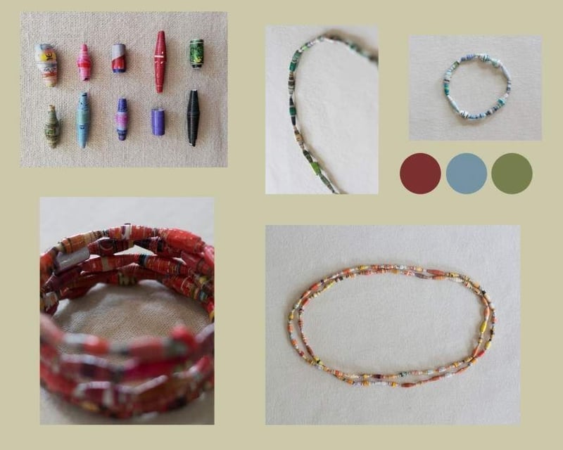 5Inc Paper Bead Project - Creating Jewellery and Generating Incomes From Repurposed Magazines