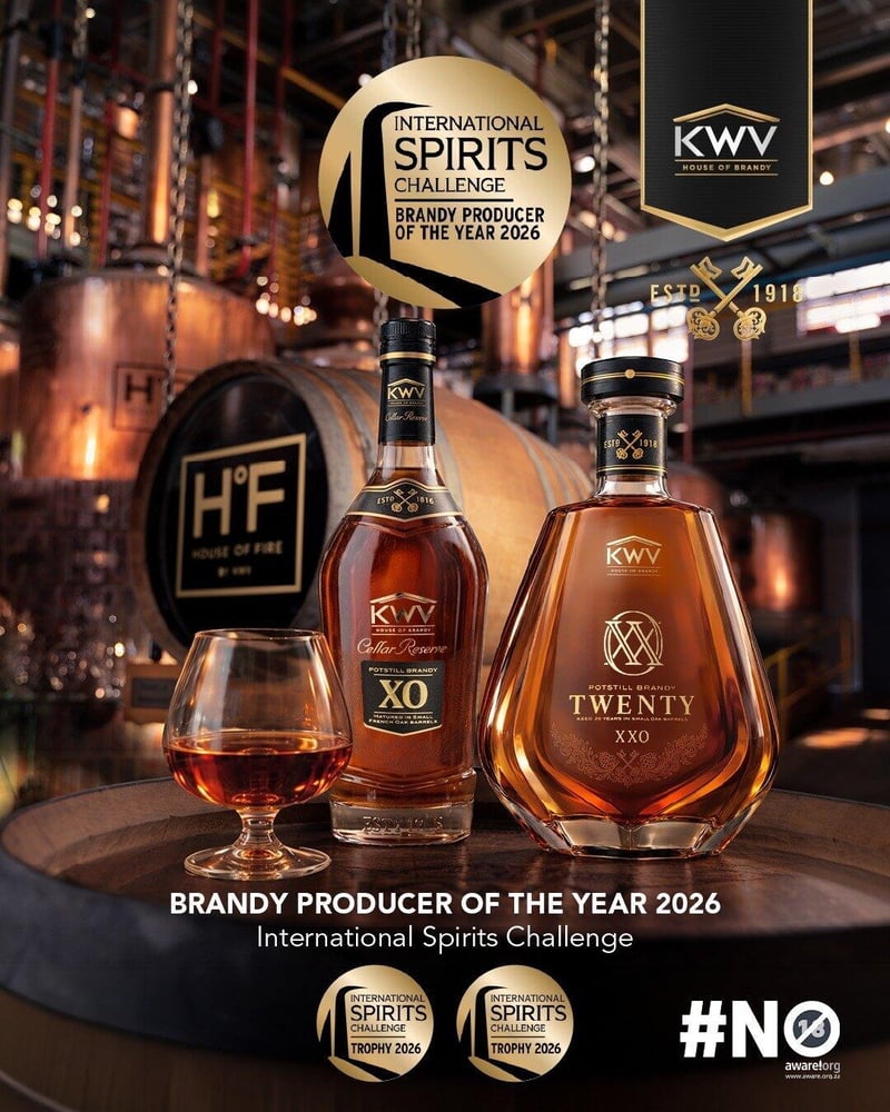 Eight times at the top - KWV named Brandy Producer of the Year at 2026 International Spirits Challenge