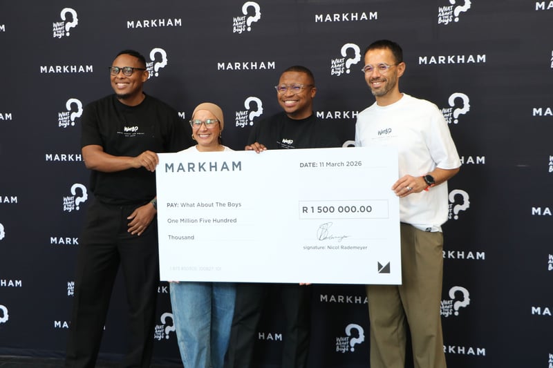 Markham’s What About The Boys Initiative Reaches R1.5 Million Fundraising Milestone