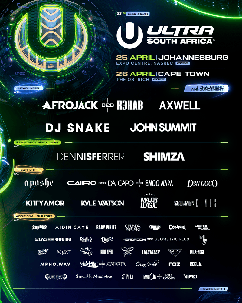 ULTRA South Africa reveals full lineup for 2026 edition