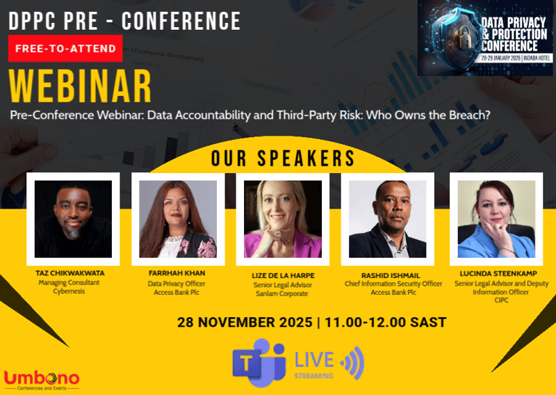 DPPC26 Pre-Conference Webinar -  Data Accountability and Third-Party Risk -  Who Owns the Breach?