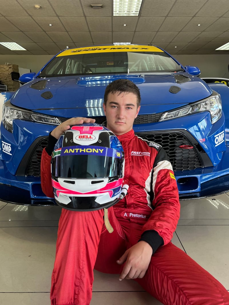 South African Touring Cars’ youngest driver, Anthony Pretorius, ready to take to the track