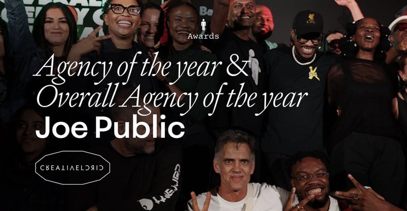 Joe Public Named Agency Of The Year At Creative Circle Awards After Multiple Campaign Wins