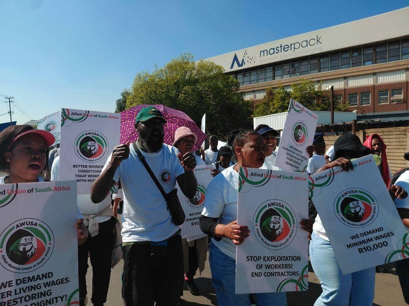 Bidvest-owned Masterpack workers in Johannesburg strike over pay after wage talks collapse