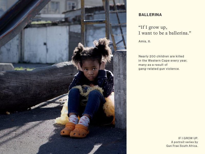 Gun Free South Africa launches 'If I Grow Up' portrait campaign highlighting children's futures amid annual 200 child gun violence deaths