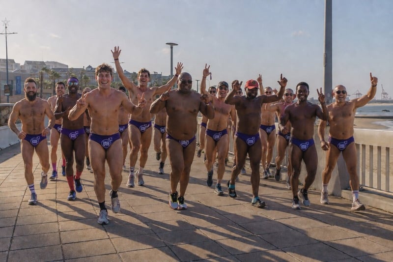 Entries Open For 2026 Hollard Daredevil Run As South African Men Swap Suits For Purple Speedos To Support CANSA