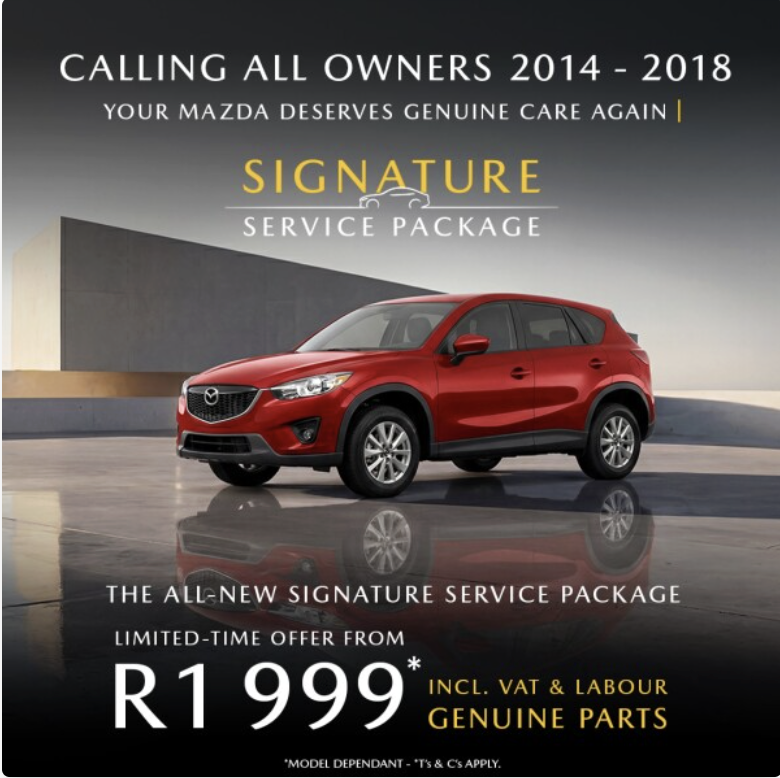 Mazda Introduces Signature Service Package For Out-Of-Warranty Vehicles