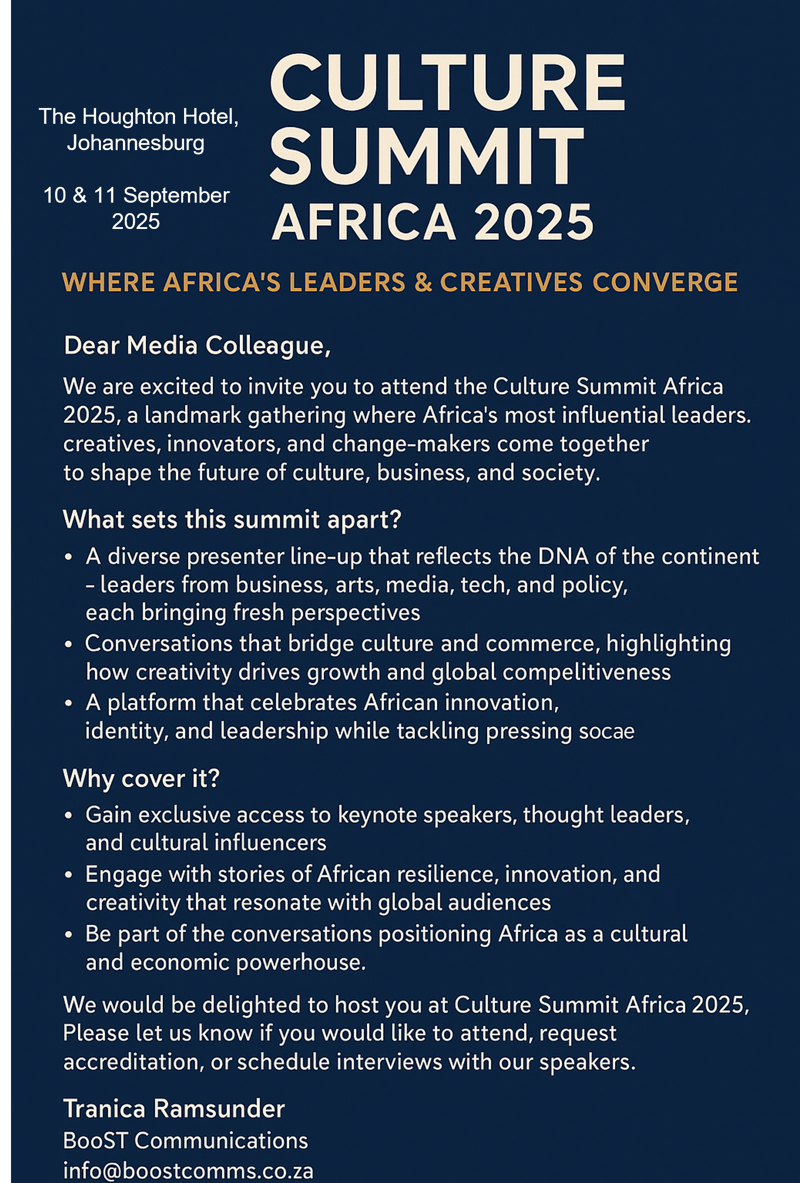 Culture Summit Africa 2025 Debuts In Johannesburg To Transform Leadership And Workplace Culture