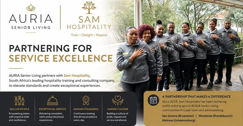 Auria Senior Living Teams With Sam Hospitality for Onsite Staff Training Across Premier Communities