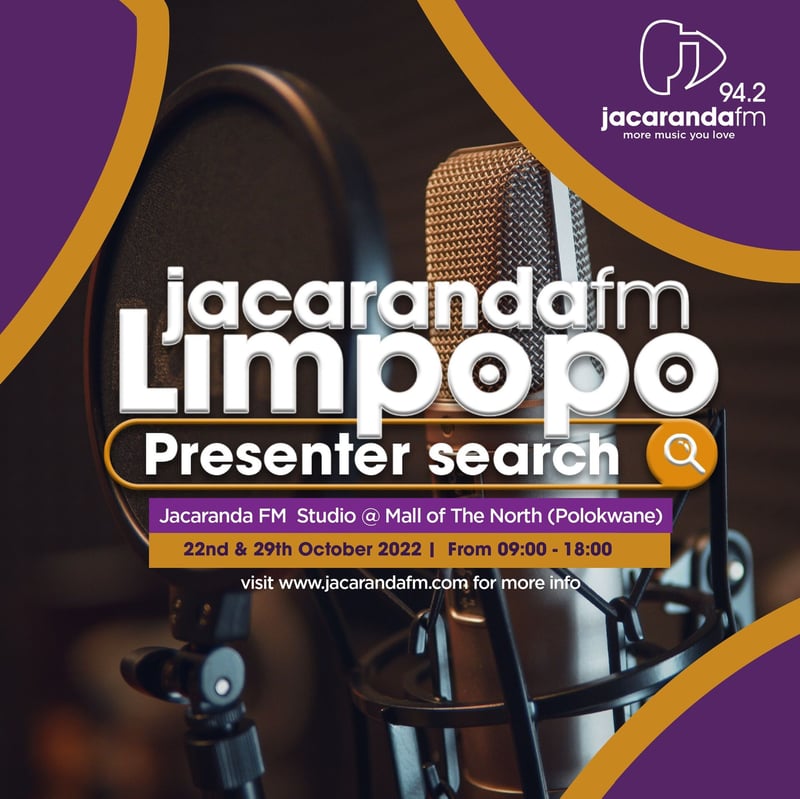 Jacaranda FM is looking for the next big presenter from Limpopo
