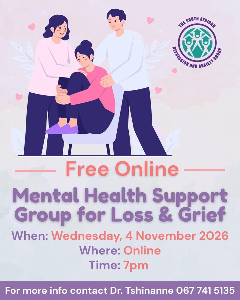 New Online SADAG Support Group Creates Space for People Experiencing Grief