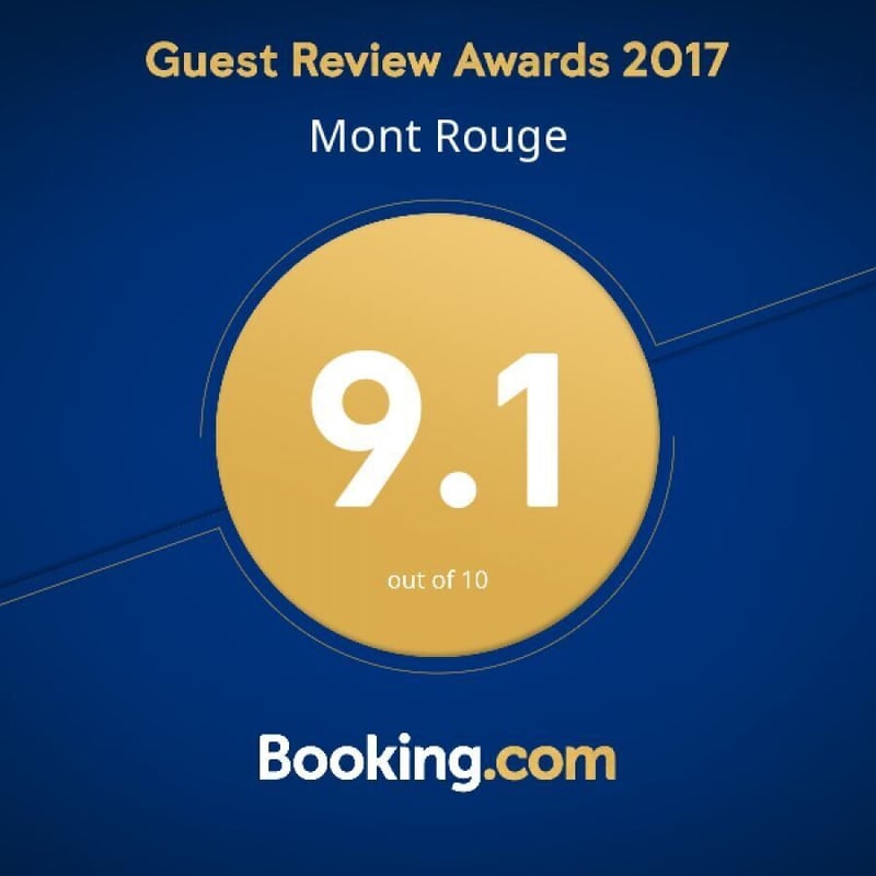 Mont Rouge Guest House received a Guest Review Award from Booking.com 2017