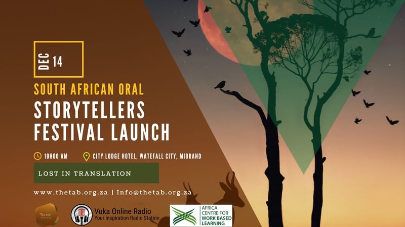 TAB NPC Announces the Launch of the South African Oral Storytellers Festival
