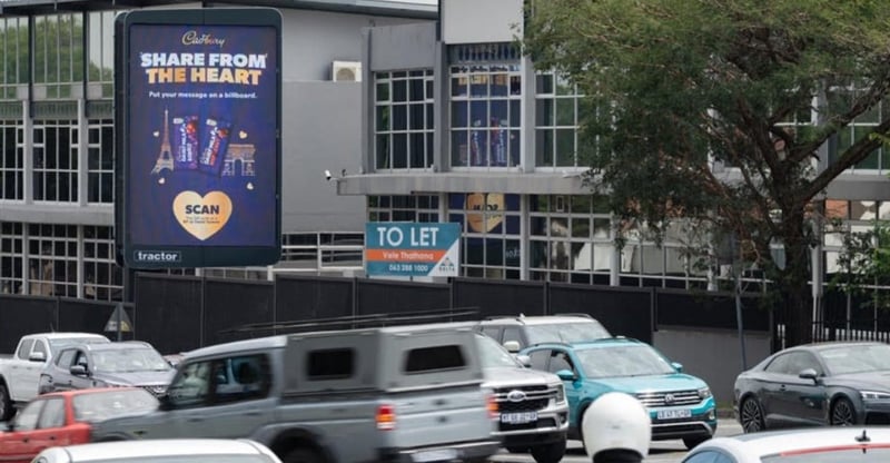 Cadbury Dairy Milk Campaign Turns Digital Billboards Into Public Messages Of Appreciation DOOHshare Powers Cadbury Dairy Milk Campaign Celebrating Human Connection Across South Africa