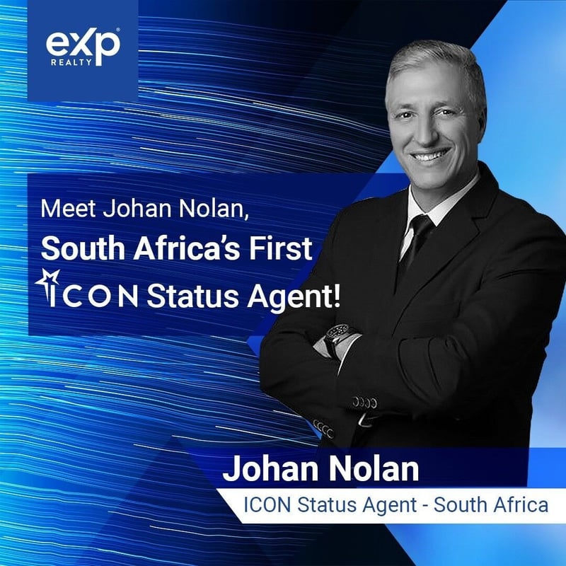Johan Nolan Makes History as the First South African to Achieve ICON Status with eXp Realty