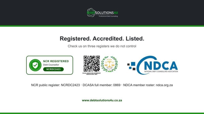 Debt Solutions 4U confirmed as full DCASA member and added to NDCA roster, appears on three official registers