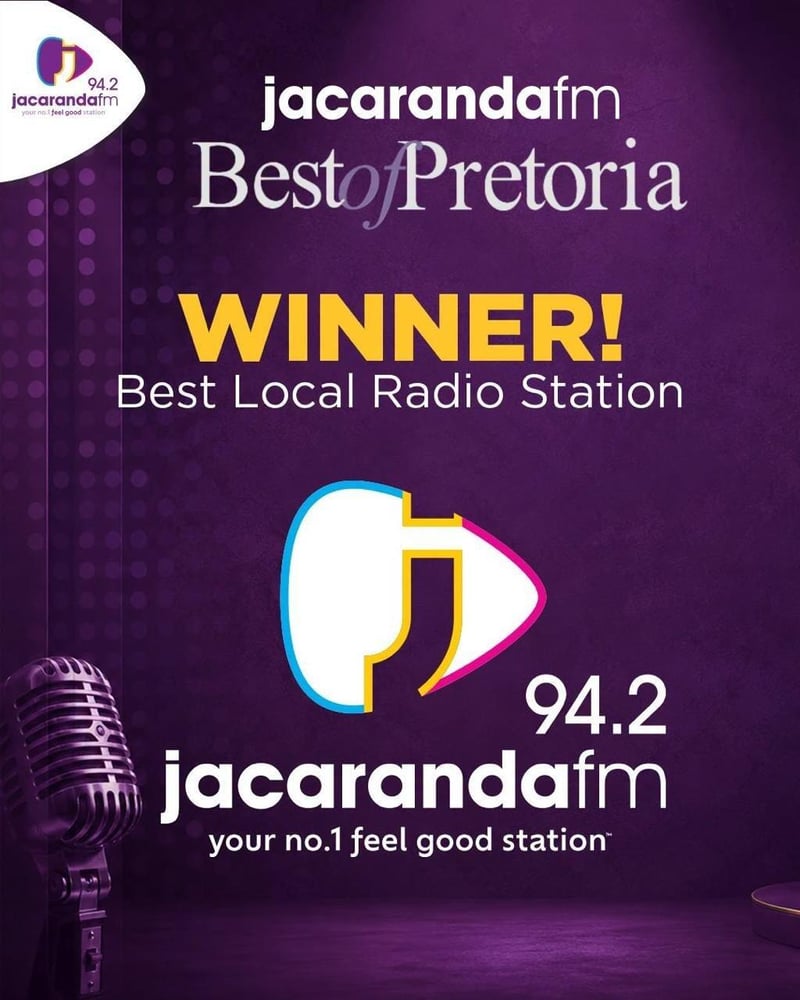 Jacaranda FM and Martin Bester Claim Top Honours at 2026 Best of Pretoria Readers' Choice Awards