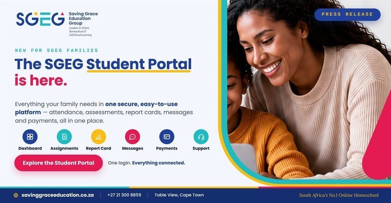 Saving Grace Education Launches Integrated Student Portal To Enhance Parent Visibility And Support Learners From Grade R To Grade