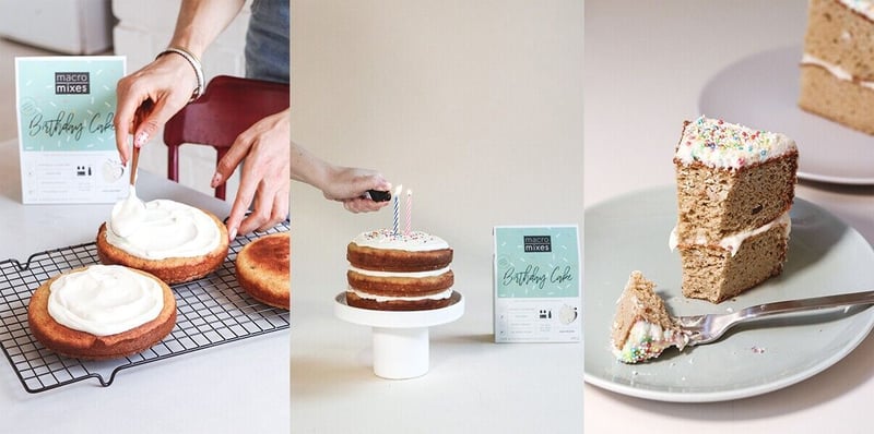 Macro Mixes Birthday Cake Premix - Perfect for guilt-free indulgence this summer holiday