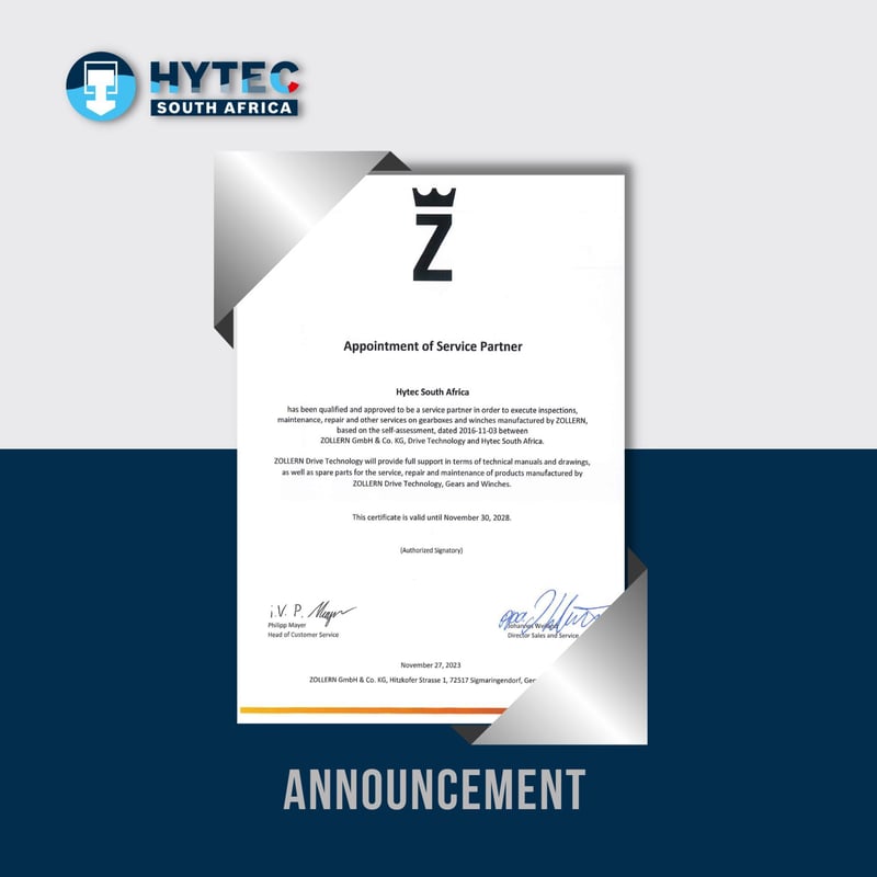 Hytec South Africa strengthens service ties with ZOLLER