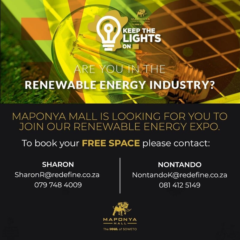 Keep The Lights On at Maponya Mall!