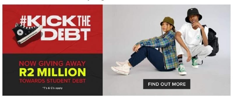 Converse DOUBLES the Pledge for Student Debt Relief Campaign #Kickthedebt