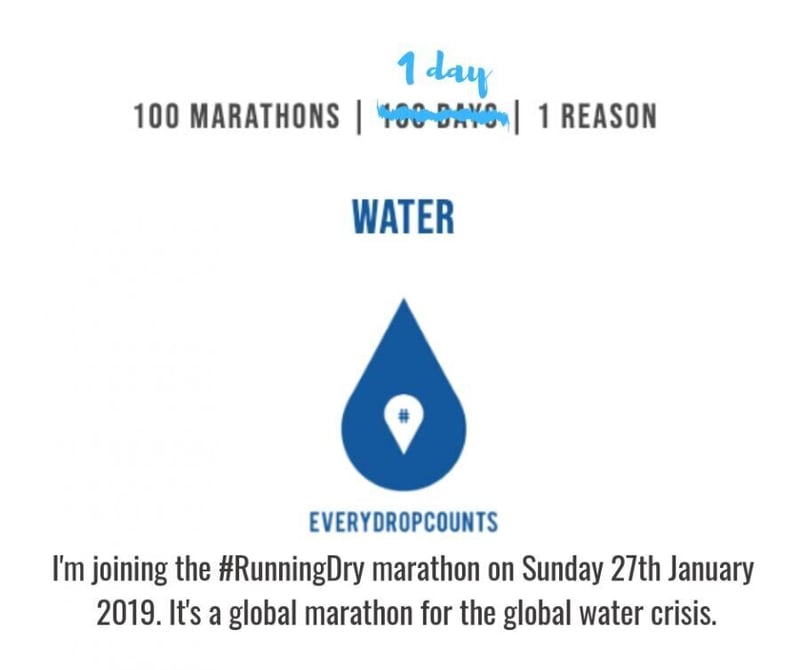 100 Marathons in 1 day - #RunningDry now a global movement to raise awareness for the world’s water crisis!