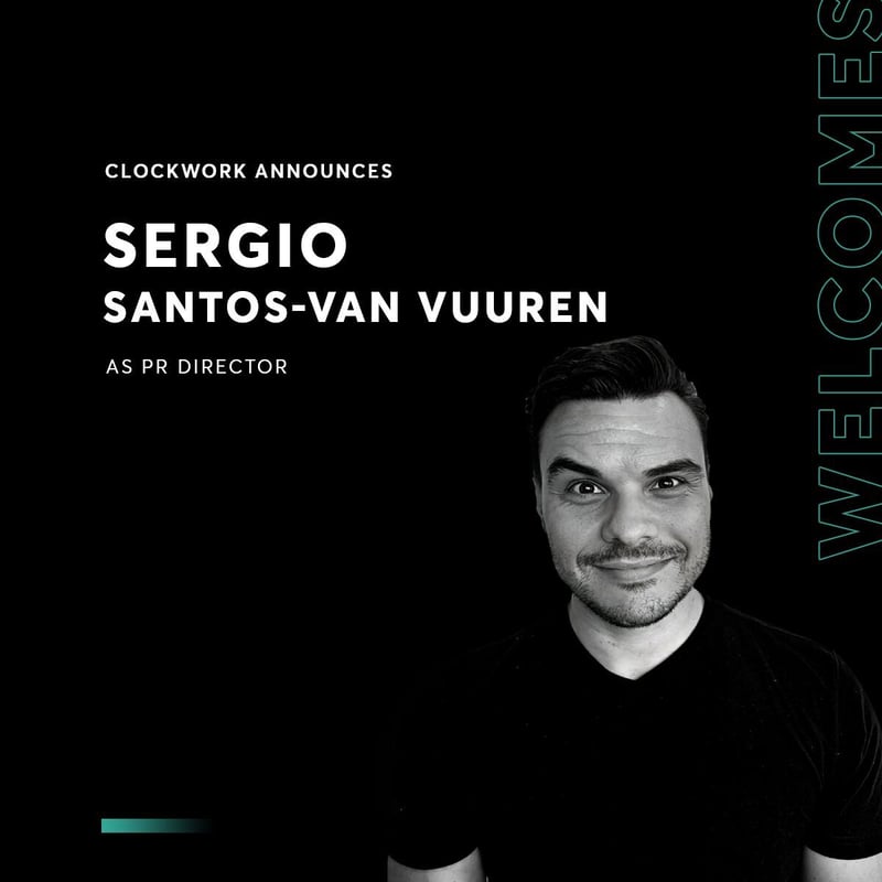Clockwork welcomes Sergio Santos-van Vuuren as Public Relations Director
