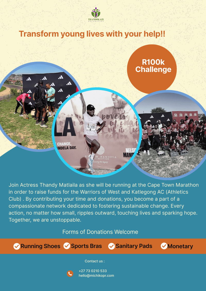 Thandy Matlaila Runs the Cape Town Marathon 2025 for Warriors of West & Katlegong AC